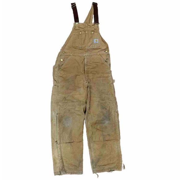 🏷️Vintage Carhartt Double-Knee Insulated Workwear Overalls (36x30) - Picture 2 of 11